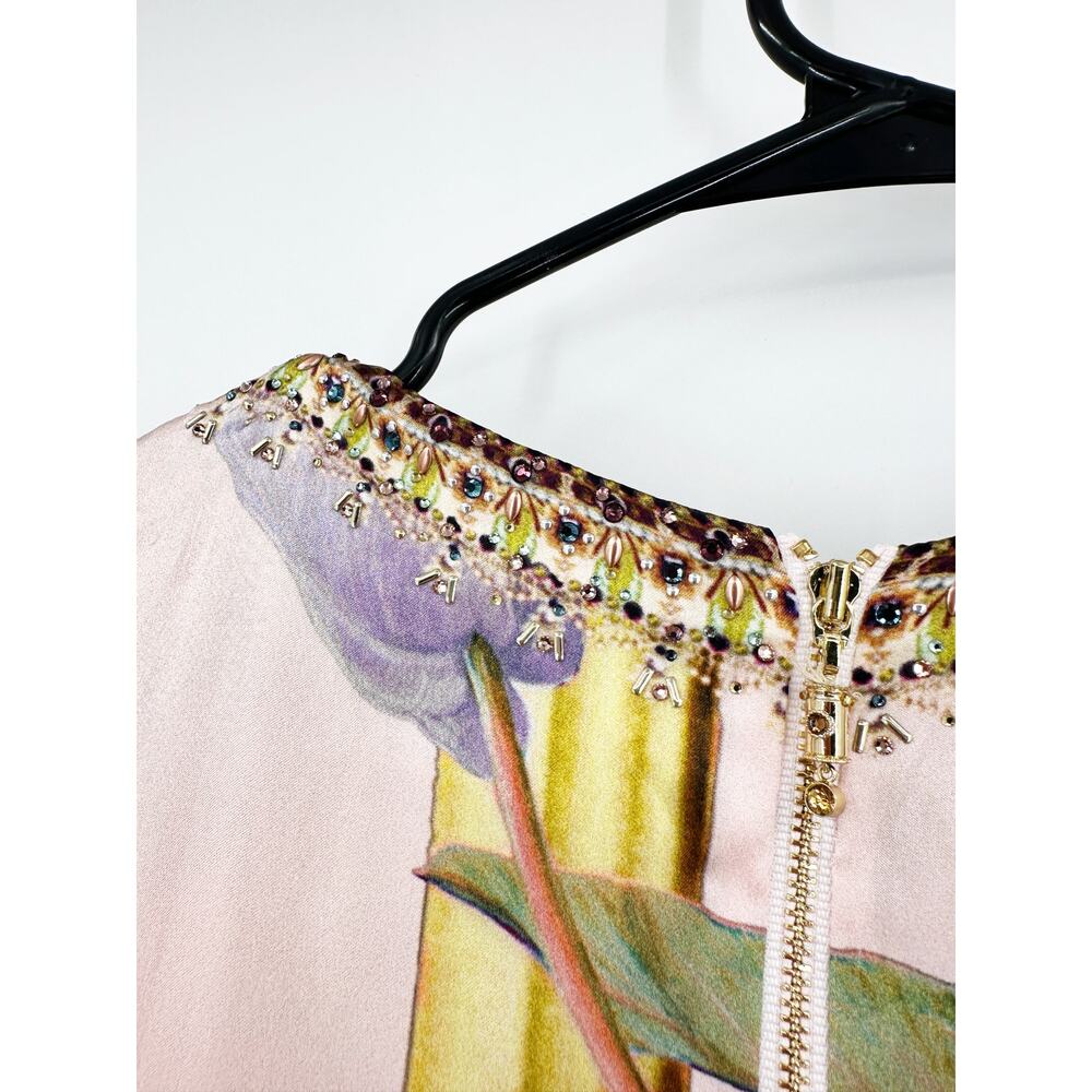 Camilla U-Ring Cut Out Dress in Original Sin‎ Silk Maxi Size L NEW - Picture 4 of 12